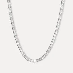 Silver Flat Snake Chain (5MM)