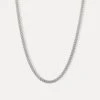 Silver Matte Cuban Chain (3MM) -Men Jewelry Store SILVER MATTE CUBAN 4MM