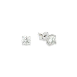 Moissanite Stud (Silver)