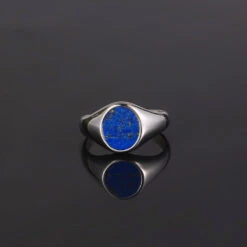 Blue Lapis Lazuli Signet Ring - Silver -Men Jewelry Store image fe3b5e1b 0a9f 45e3 af05 f722bcefb4a2
