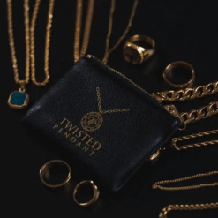 Compass Stud (Gold) -Men Jewelry Store pouch 4f5271a5 7f6e 438d b2b2 91179ff4b7a9